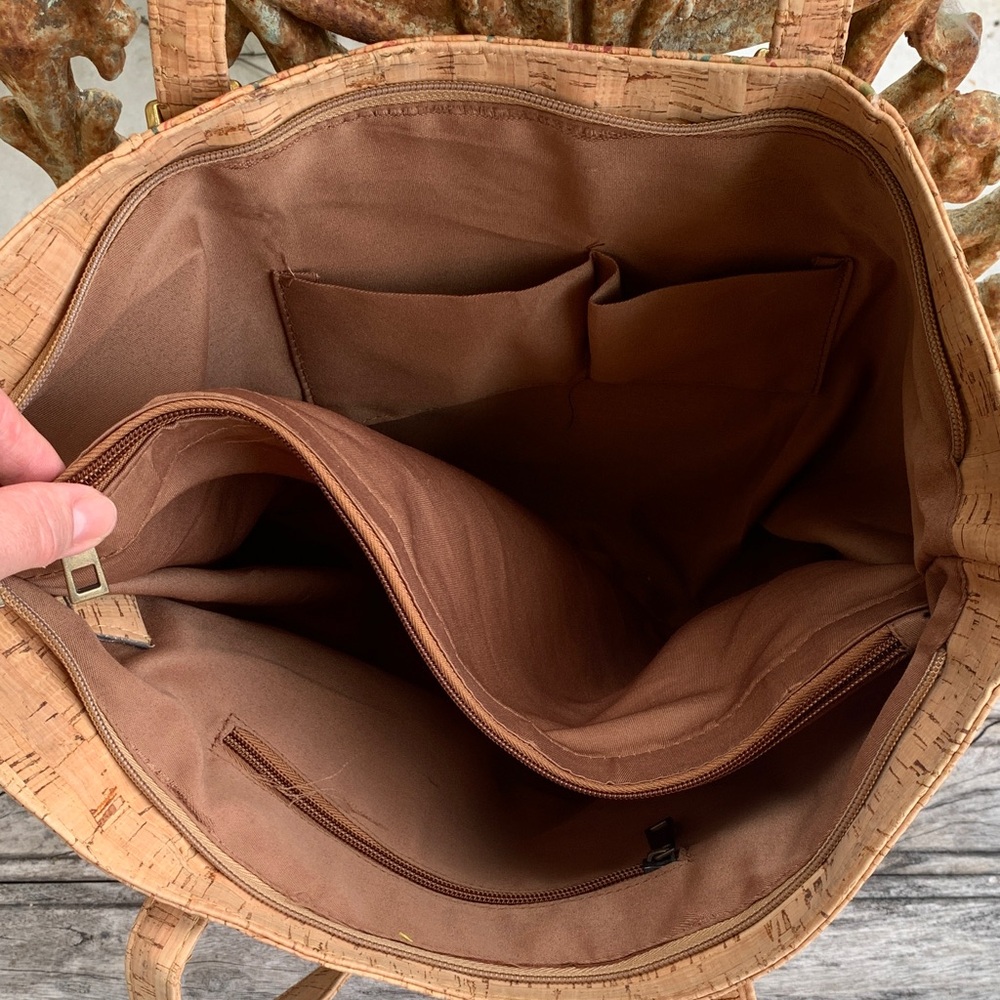 Elegant Floral Cork Tote Bag - Picture 12 of 16